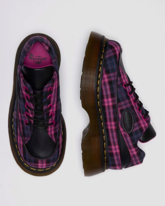 BUZZ 5-EYE Tartan & Leather Lace Up Shoes BUZZ 5-EYE Tartan & Leather Lace Up Shoes