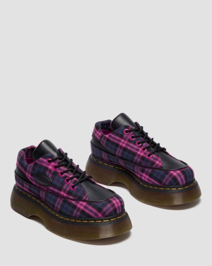 BUZZ 5-EYE Tartan & Leather Lace Up Shoes BUZZ 5-EYE Tartan & Leather Lace Up Shoes