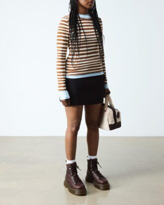 BUZZ 8-EYE Grizzly Leather Lace-Up Boots