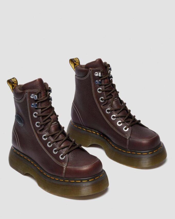 BUZZ 8-EYE Grizzly Leather Lace-Up Boots BUZZ 8-EYE Grizzly Leather Lace-Up Boots