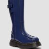 BUZZ HI Tall Distressed Patent Leather Boots BUZZ HI Tall Distressed Patent Leather Boots