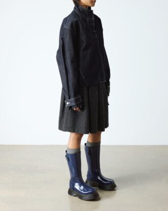 BUZZ HI Tall Distressed Patent Leather Boots