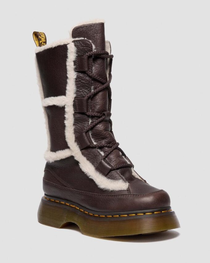 Buzz Lace Up Faux Fur Lined Grizzly Leather Lace Up Boots Buzz Lace Up Faux Fur Lined Grizzly Leather Lace Up Boots