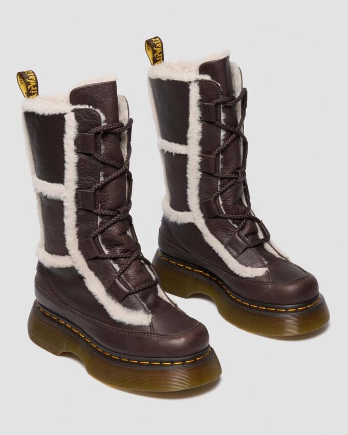 Buzz Lace Up Faux Fur Lined Grizzly Leather Lace Up Boots Buzz Lace Up Faux Fur Lined Grizzly Leather Lace Up Boots