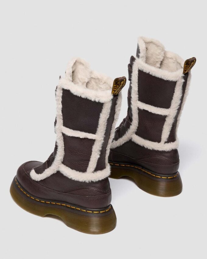 Buzz Lace Up Faux Fur Lined Grizzly Leather Lace Up Boots Buzz Lace Up Faux Fur Lined Grizzly Leather Lace Up Boots