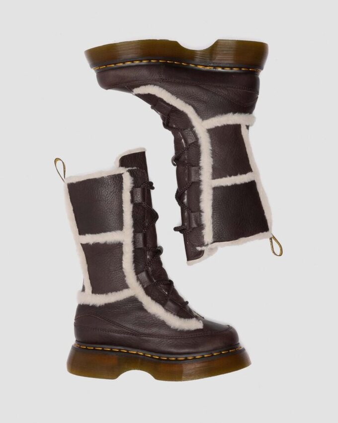 Buzz Lace Up Faux Fur Lined Grizzly Leather Lace Up Boots Buzz Lace Up Faux Fur Lined Grizzly Leather Lace Up Boots