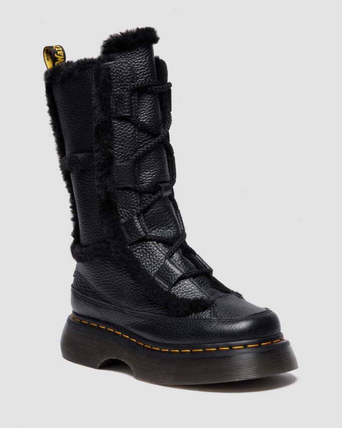 Buzz Lace Up Faux Fur Lined Milled Nappa Leather Lace Up Boots Buzz Lace Up Faux Fur Lined Milled Nappa Leather Lace Up Boots