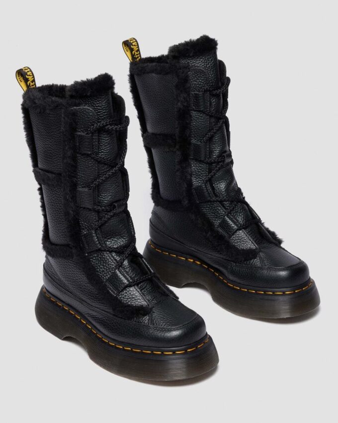 Buzz Lace Up Faux Fur Lined Milled Nappa Leather Lace Up Boots Buzz Lace Up Faux Fur Lined Milled Nappa Leather Lace Up Boots