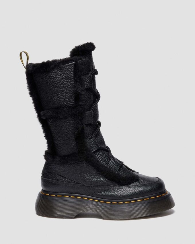 Buzz Lace Up Faux Fur Lined Milled Nappa Leather Lace Up Boots Buzz Lace Up Faux Fur Lined Milled Nappa Leather Lace Up Boots