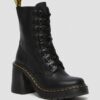 Chesney Leather Flared Heel Lace Up Boots Chesney Leather Flared Heel Lace Up Boots