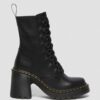 Chesney Leather Flared Heel Lace Up Boots Chesney Leather Flared Heel Lace Up Boots