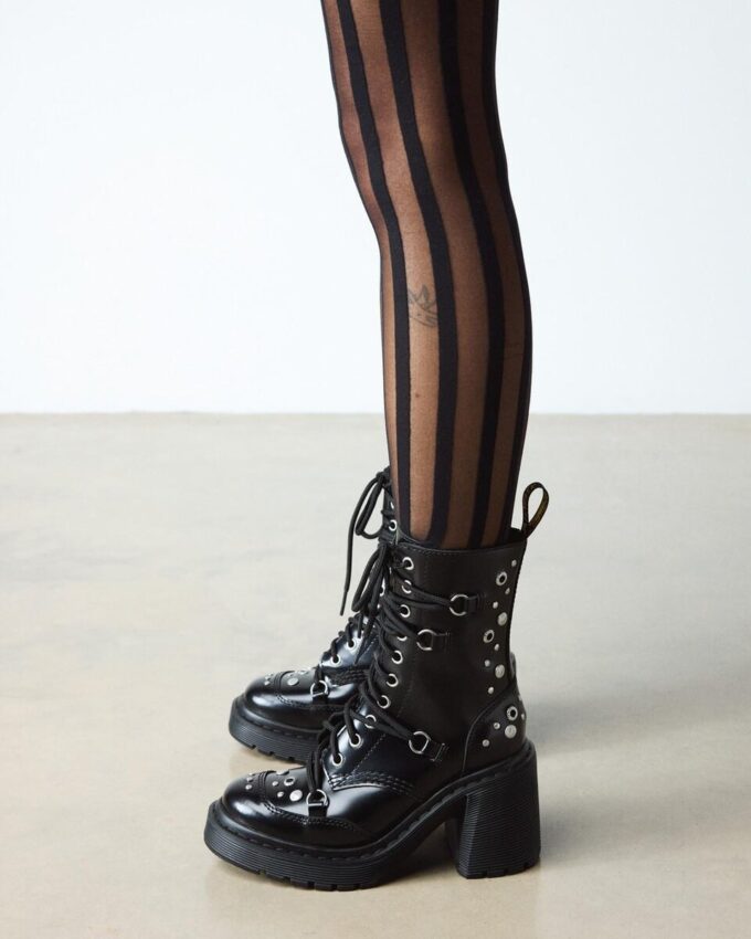 CHESNEY Studded Buttero Leather Flare Heeled Boots CHESNEY Studded Buttero Leather Flare Heeled Boots