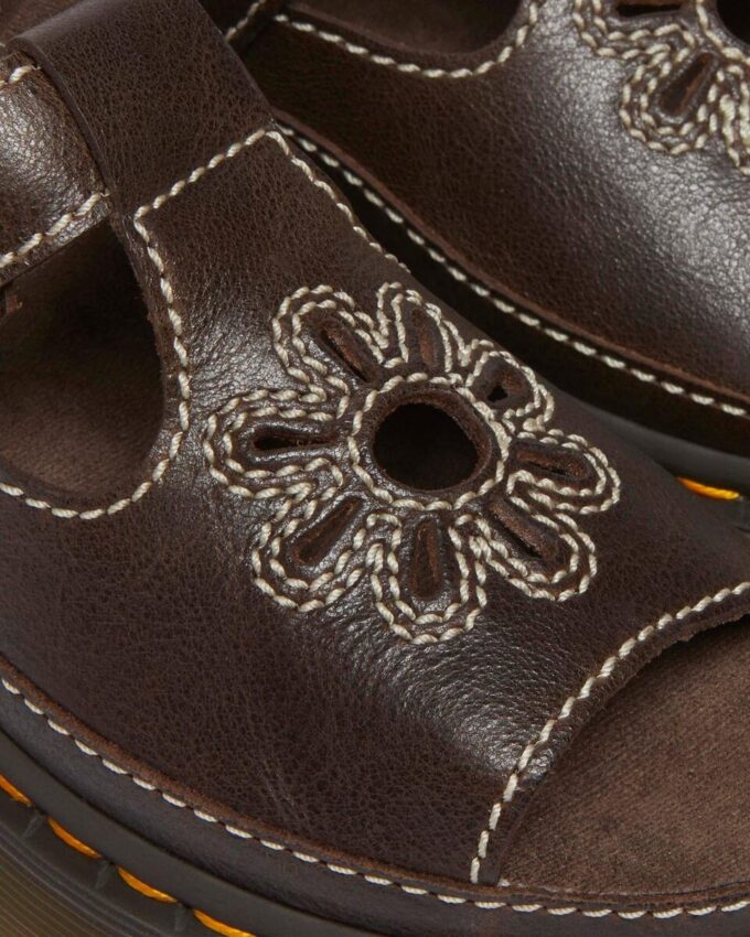 Dunnet Flower Full Grain Leather Sandals Dunnet Flower Full Grain Leather Sandals