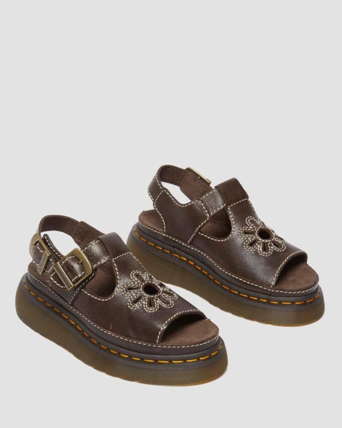 Dunnet Flower Full Grain Leather Sandals Dunnet Flower Full Grain Leather Sandals