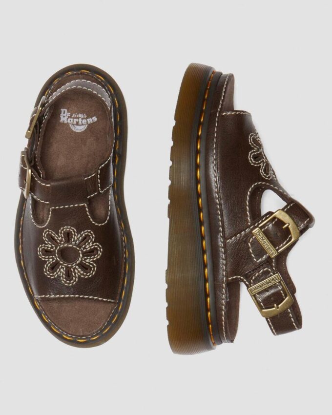 Dunnet Flower Full Grain Leather Sandals Dunnet Flower Full Grain Leather Sandals