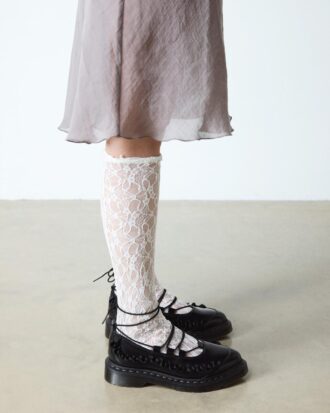 ELPHIE II FRILL Leather Ballet Flats
