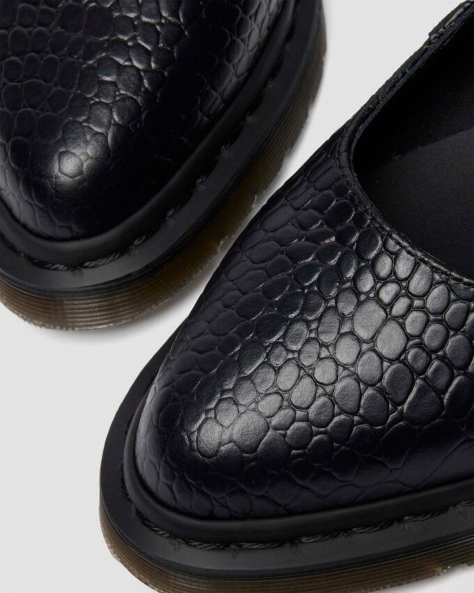 ELPHIE MJ Croc Emboss Leather Shoes ELPHIE MJ Croc Emboss Leather Shoes