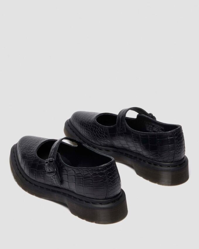 ELPHIE MJ Croc Emboss Leather Shoes ELPHIE MJ Croc Emboss Leather Shoes