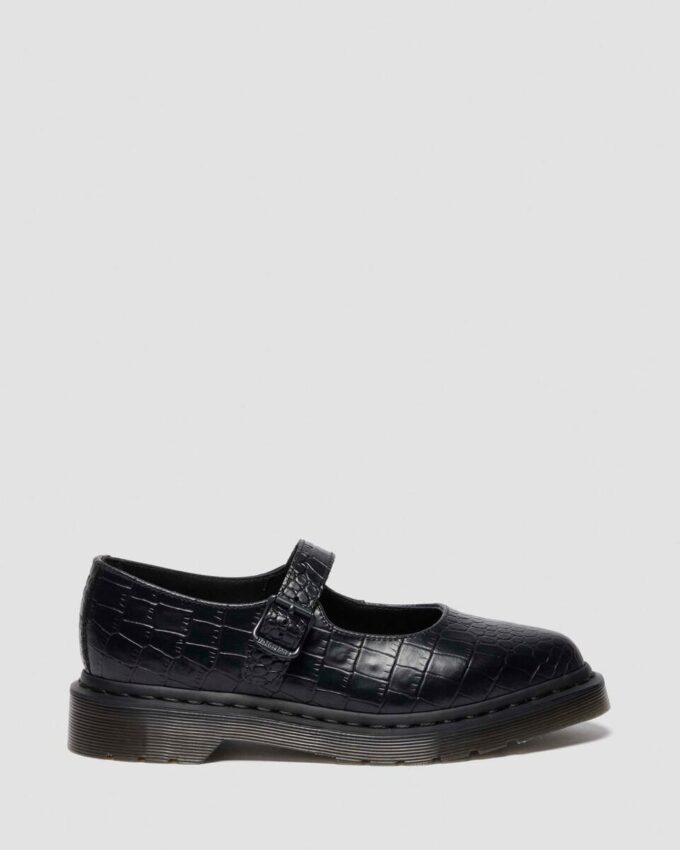 ELPHIE MJ Croc Emboss Leather Shoes ELPHIE MJ Croc Emboss Leather Shoes