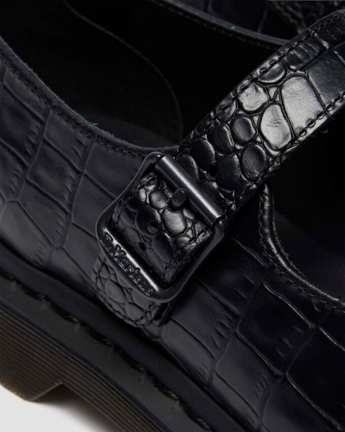 ELPHIE MJ Croc Emboss Leather Shoes ELPHIE MJ Croc Emboss Leather Shoes