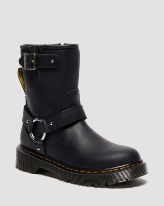 Genaya Junior Kids Leather Biker Boots