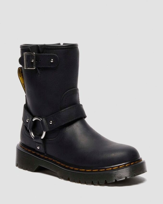 Genaya Junior Kids Leather Biker Boots Genaya Junior Kids Leather Biker Boots