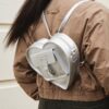 HEART BACKPACK Milled Metallic Backpack HEART BACKPACK Milled Metallic Backpack
