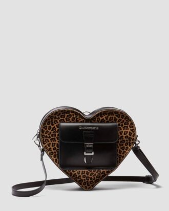 Heart Bag Leopard Kiev Leather Backpack