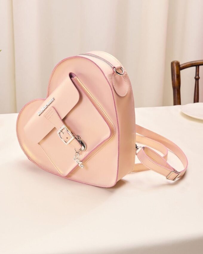 Heart Bag Metallic Shift Leather Backpack Heart Bag Metallic Shift Leather Backpack