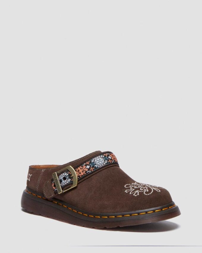 Isham Suede and Jacquard Mules Isham Suede and Jacquard Mules
