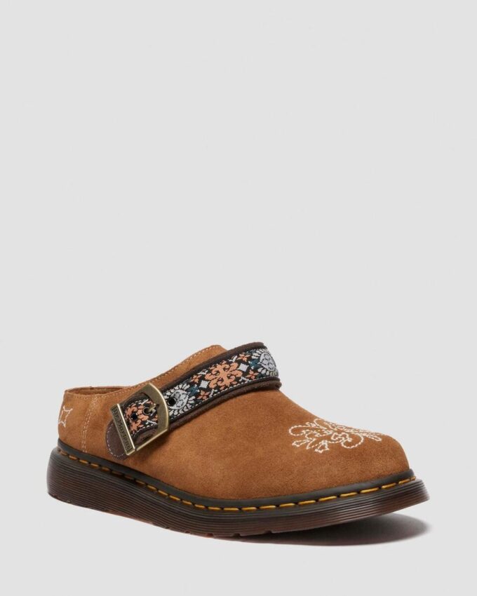 Isham Suede and Jacquard Mules Isham Suede and Jacquard Mules