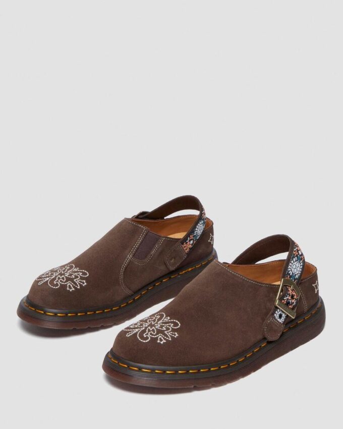 Isham Suede and Jacquard Mules Isham Suede and Jacquard Mules