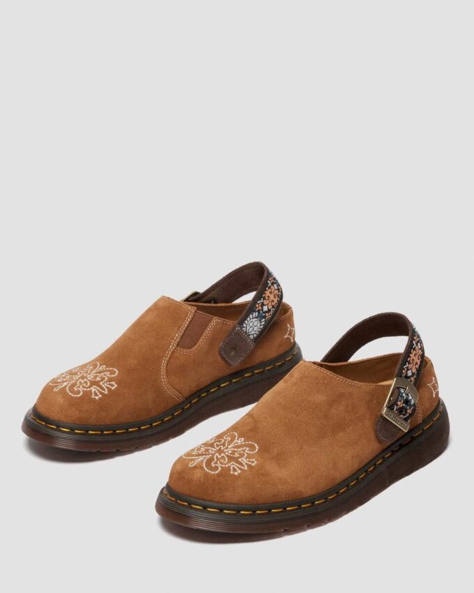 Isham Suede and Jacquard Mules Isham Suede and Jacquard Mules