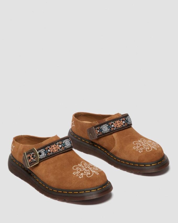 Isham Suede and Jacquard Mules Isham Suede and Jacquard Mules