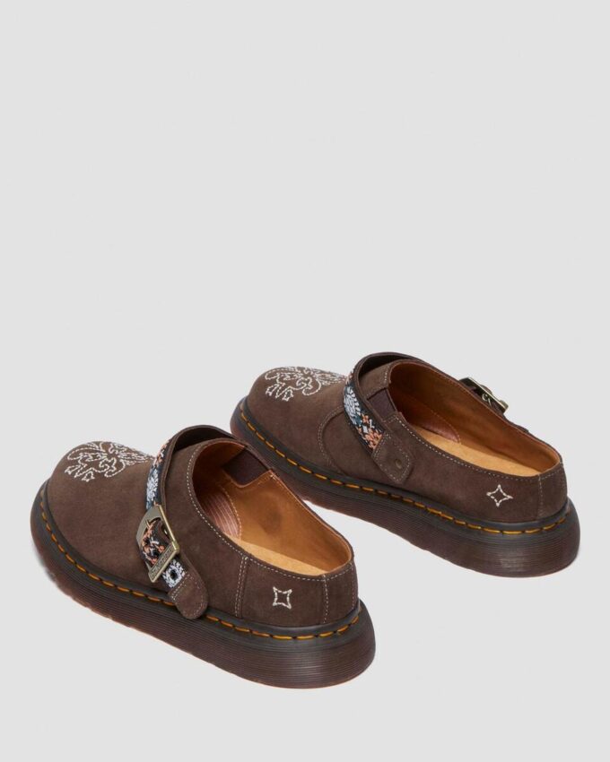 Isham Suede and Jacquard Mules Isham Suede and Jacquard Mules