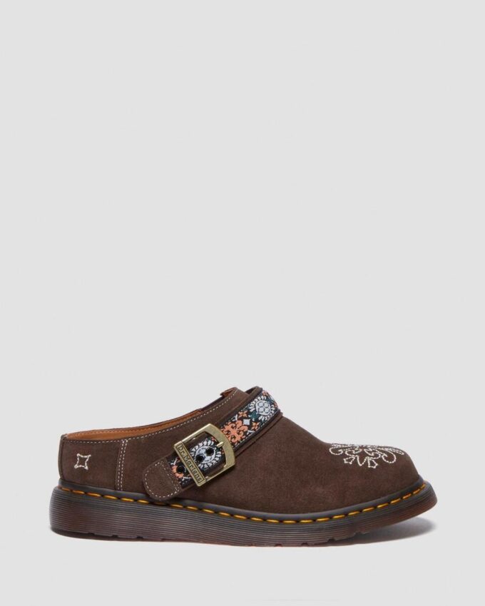 Isham Suede and Jacquard Mules Isham Suede and Jacquard Mules