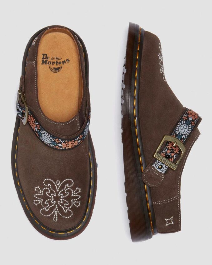 Isham Suede and Jacquard Mules Isham Suede and Jacquard Mules