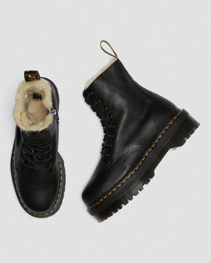 Jadon Faux Fur Lined Leather Platform Boots
