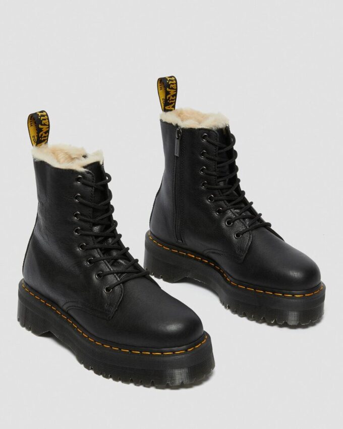 Jadon Faux Fur Lined Leather Platform Boots