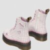 JADON HEART Gingham Leather Platform Boots JADON HEART Gingham Leather Platform Boots