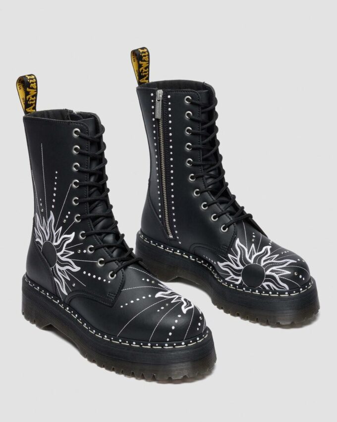 JADON HI SOLAR FLARE Reclaimed Leather Platform Boots JADON HI SOLAR FLARE Reclaimed Leather Platform Boots