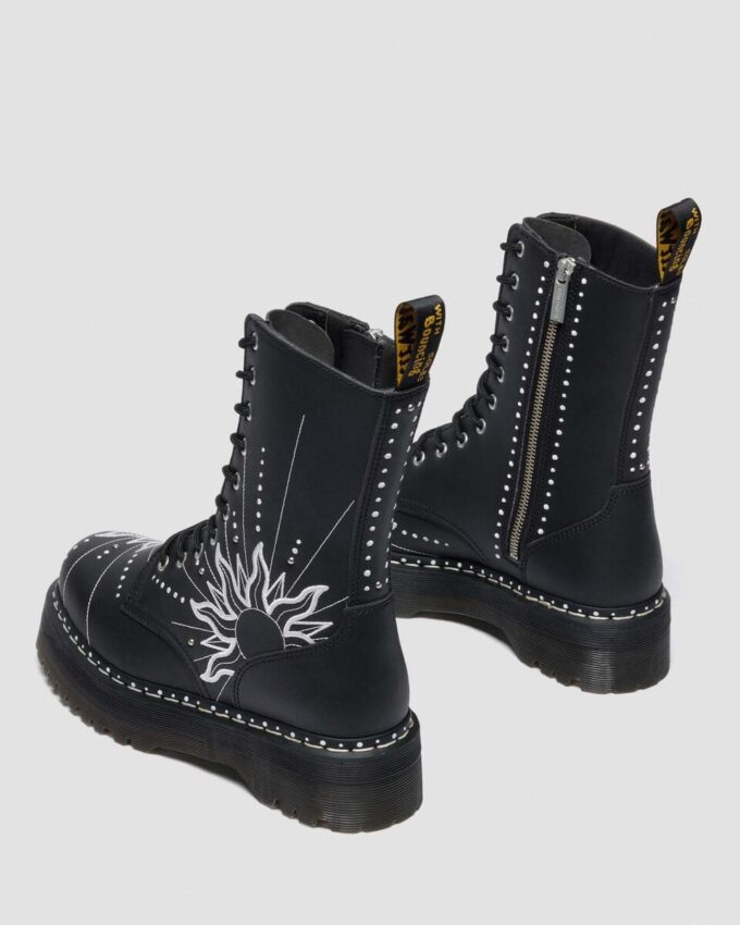 JADON HI SOLAR FLARE Reclaimed Leather Platform Boots JADON HI SOLAR FLARE Reclaimed Leather Platform Boots