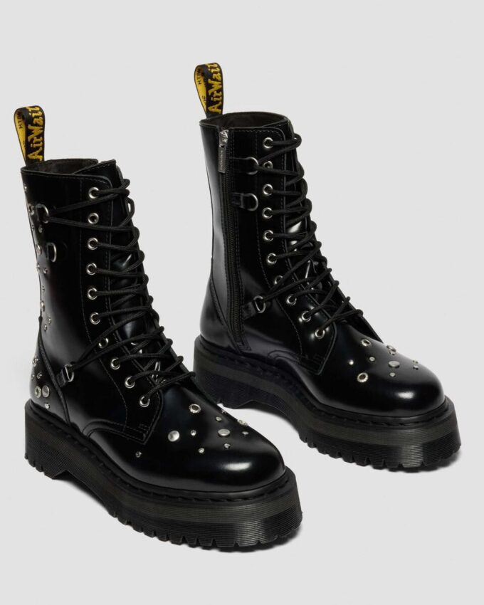 JADON HI Studded Buttero Leather Platform Boots JADON HI Studded Buttero Leather Platform Boots