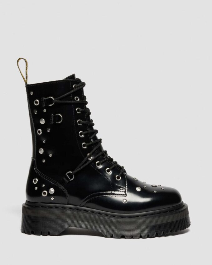 JADON HI Studded Buttero Leather Platform Boots JADON HI Studded Buttero Leather Platform Boots