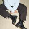Jadon White Stitch Smooth Leather Platform Boots Jadon White Stitch Smooth Leather Platform Boots