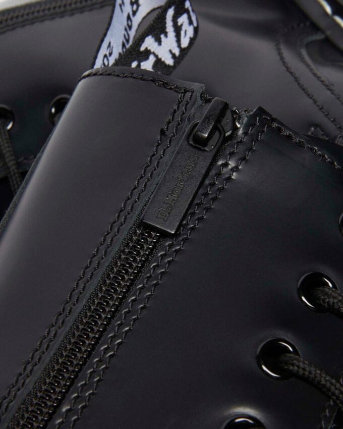 Jadon White Stitch Smooth Leather Platform Boots Jadon White Stitch Smooth Leather Platform Boots