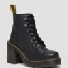 Jesy Sendal Leather Lace Up Flared Heel Boots Jesy Sendal Leather Lace Up Flared Heel Boots