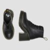 Jesy Sendal Leather Lace Up Flared Heel Boots Jesy Sendal Leather Lace Up Flared Heel Boots