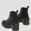 Jesy Sendal Leather Lace Up Flared Heel Boots Jesy Sendal Leather Lace Up Flared Heel Boots