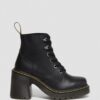 Jesy Sendal Leather Lace Up Flared Heel Boots Jesy Sendal Leather Lace Up Flared Heel Boots